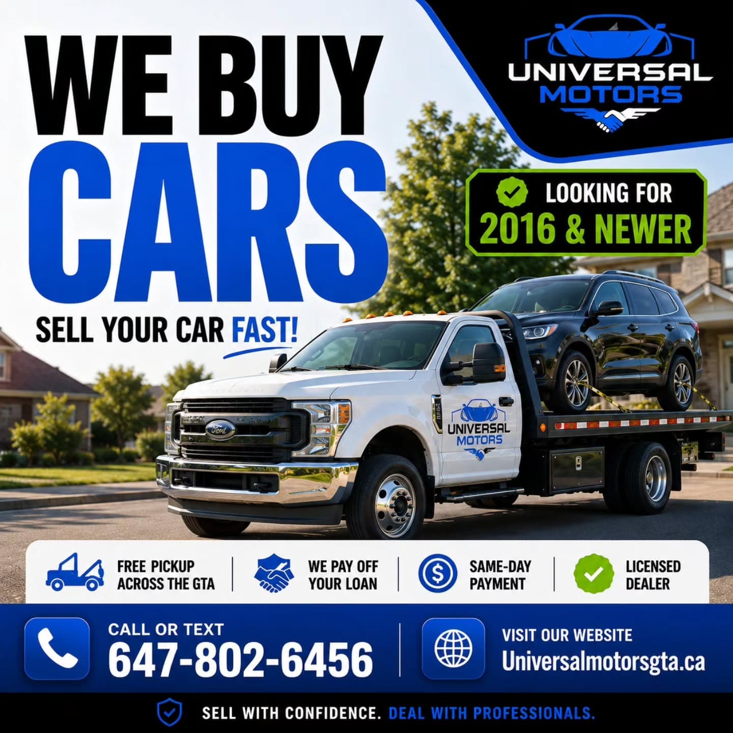 We buy cars — 2016 and newer